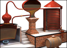 Alambic 3d pour Cognac