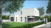 Insertion 3d pour maison d'architecte Suisse