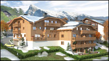Perspective 3d de promotion pour résidence en Haute-Savoie