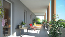 Perspective 3d terrasse (Lucciana-Corse)