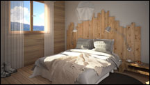 Rendu 3d intérieur pour chambre en Haute Savoie